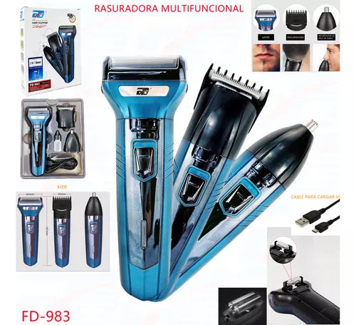 rasuradora recargable portátil 3 en 1
